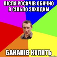 після росичів обично в сільпо заходим бананів купить