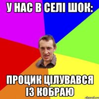 У нас в селі шок: Процик цілувався із кобраю