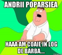 andrii poparsiea haaa am coaie in log de barba....