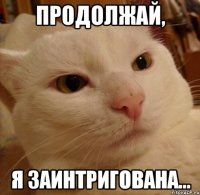 продолжай, я заинтригована...
