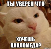 ты уверен что хочешь цикломеда?
