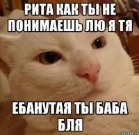рита как ты не понимаешь лю я тя ебанутая ты баба бля