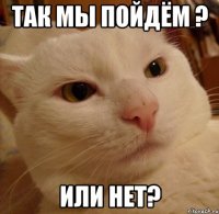 так мы пойдём ? или нет?