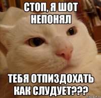 СТОП, Я ШОТ НЕПОНЯЛ ТЕБЯ ОТПИЗДОХАТЬ КАК СЛУДУЕТ???