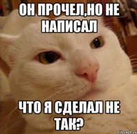 Он прочел,но не написал Что я сделал не так?