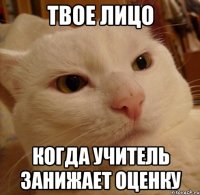 твое лицо когда учитель занижает оценку
