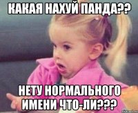 какая нахуй панда?? нету нормального имени что-ли???