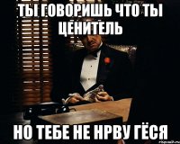 ты говоришь что ты ценитель но тебе не нрву гёся