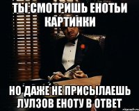 ты смотришь енотьи картинки но даже не присылаешь лулзов еноту в ответ