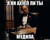 а ни ахуел ли ты мудила