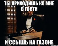 ты приходишь ко мне в гости и ссышь на газоне