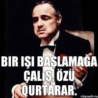 Bir işi başlamağa çalış, özü qurtarar.