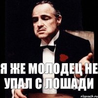 Я же молодец не упал с лошади