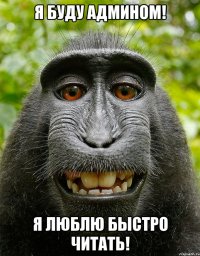 я буду админом! я люблю быстро читать!