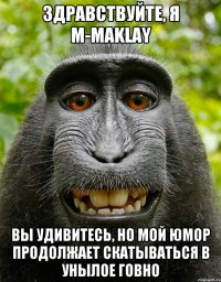 здравствуйте, я m-maklay вы удивитесь, но мой юмор продолжает скатываться в унылое говно