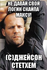 Не давай свой логин скайпа Максу! (С)Джейсон Стетхем