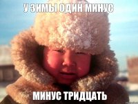 МИНУС ТРИДЦАТЬ У ЗИМЫ ОДИН МИНУС