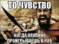 то чувство когда крупнно проигрываешь в fifa