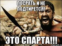 Посрать и не подтирется! Это спарта!!!