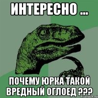 Интересно ... Почему Юрка такой вредный оглоед ???