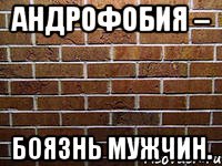 андрофобия – боязнь мужчин.