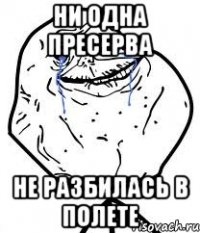ни одна пресерва не разбилась в полете