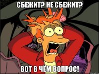 сбежит? не сбежит? вот в чём вопрос!