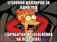 12500000 долларов за один год (заработок MrLololoshka на лецплеях)