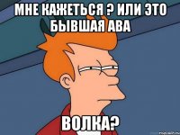 мне кажеться ? или это бывшая ава ВОЛКА?