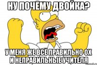 ну почему двойка? у меня же всё правильно ох и неправильные учителя