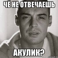 чё не отвечаешь акулик?