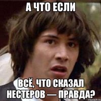 А ЧТО ЕСЛИ ВСЁ, ЧТО СКАЗАЛ НЕСТЕРОВ — ПРАВДА?