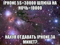 iphone 5s=30000 шлюха на ночь=10000 нахуя отдавать iphone за минет?