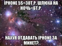 iphone 5s=30т.р. шлюха на ночь=6т.р. нахуя отдавать iphone за минет?