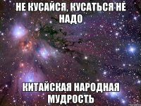 не кусайся, кусаться не надо китайская народная мудрость