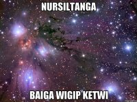 Nursiltanga baiga wigip ketwi