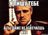 я пишу тебе а ты даже не отвечаешь мне