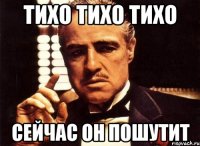 тихо тихо тихо сейчас он пошутит