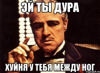 эй ты дура хуйня у тебя между ног