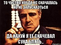 то чуство когда кс скачалась но не запускаэться да нахуй я ее скачевал сука блять..