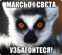 максьо і свєта узбагойтеся!