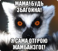 Мама! Будь збагойна! Я сама отгрою жамбанзгое!