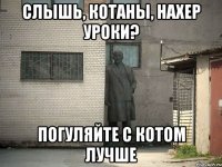 слышь, котаны, нахер уроки? погуляйте с котом лучше