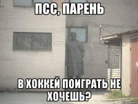 псс, парень в хоккей поиграть не хочешь?