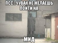 ПСС...ЧУВАК НЕ ЖЕЛАЕШЬ ПОЙТИ НА МИД