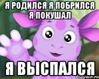 Я родился Я побрился Я покушал Я выспался