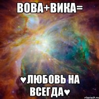 вова+вика= ♥любовь на всегда♥