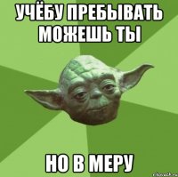 учёбу пребывать можешь ты но в меру