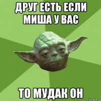 Друг есть если Миша у вас То мудак он