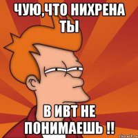 чую,что нихрена ты в ивт не понимаешь !!